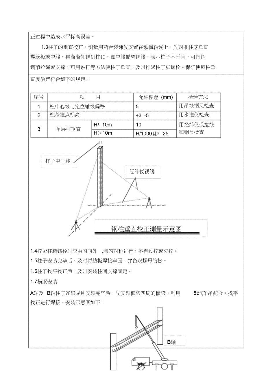 （完整版）钢结构施工技术交底_第5页