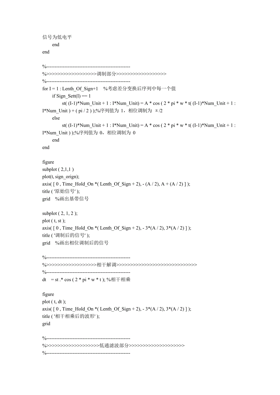 2DPSK调制与解调matlab(最新整理)_第2页