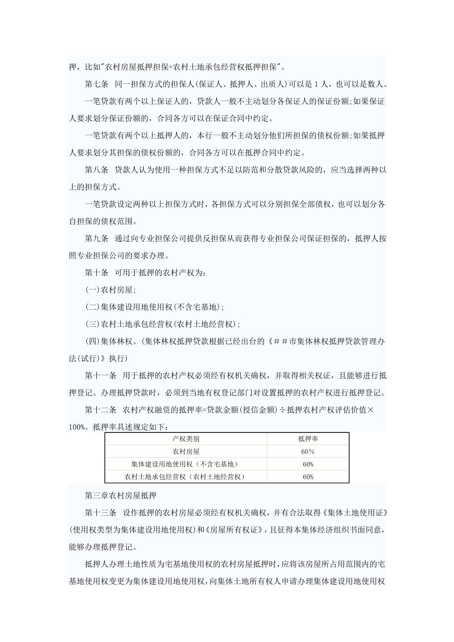 农商银行农村产权融资担保管理办法_第2页