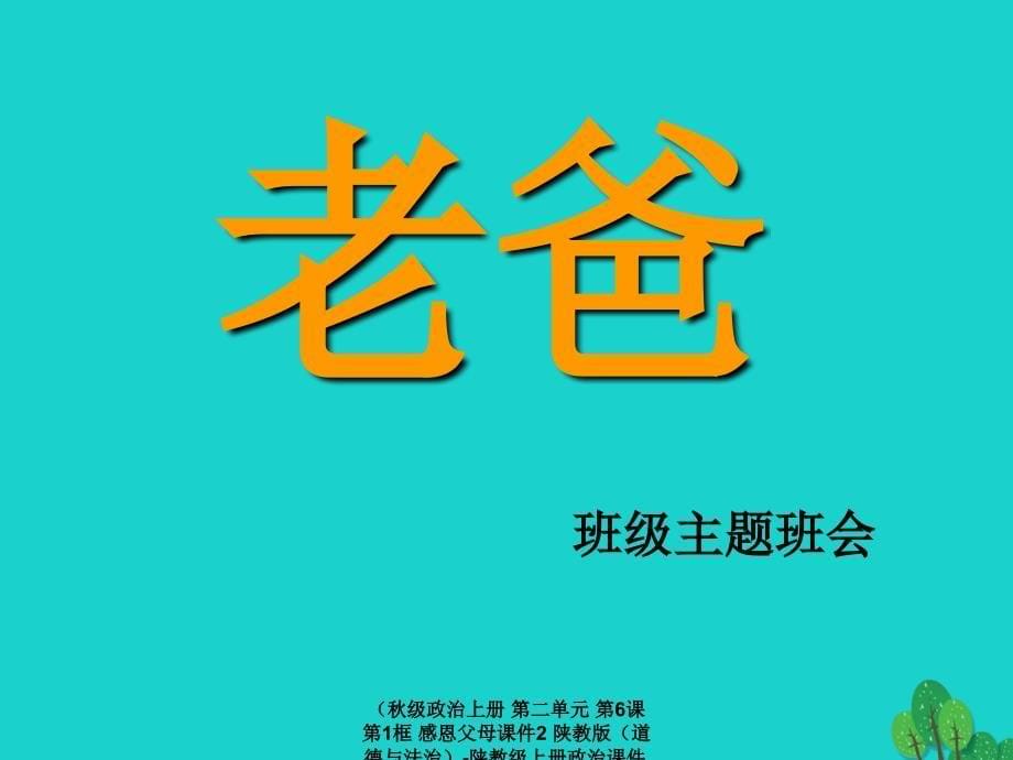 最新政治上册第二单元第6课第1框感恩父母课件2陕教版道德与法治陕教上册政治课件_第5页