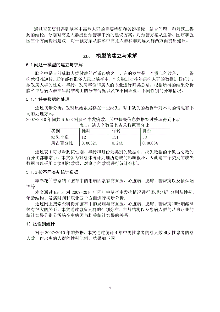 论文——基于逐步回归的脑卒中发病环境因素分析及干预模型_第4页