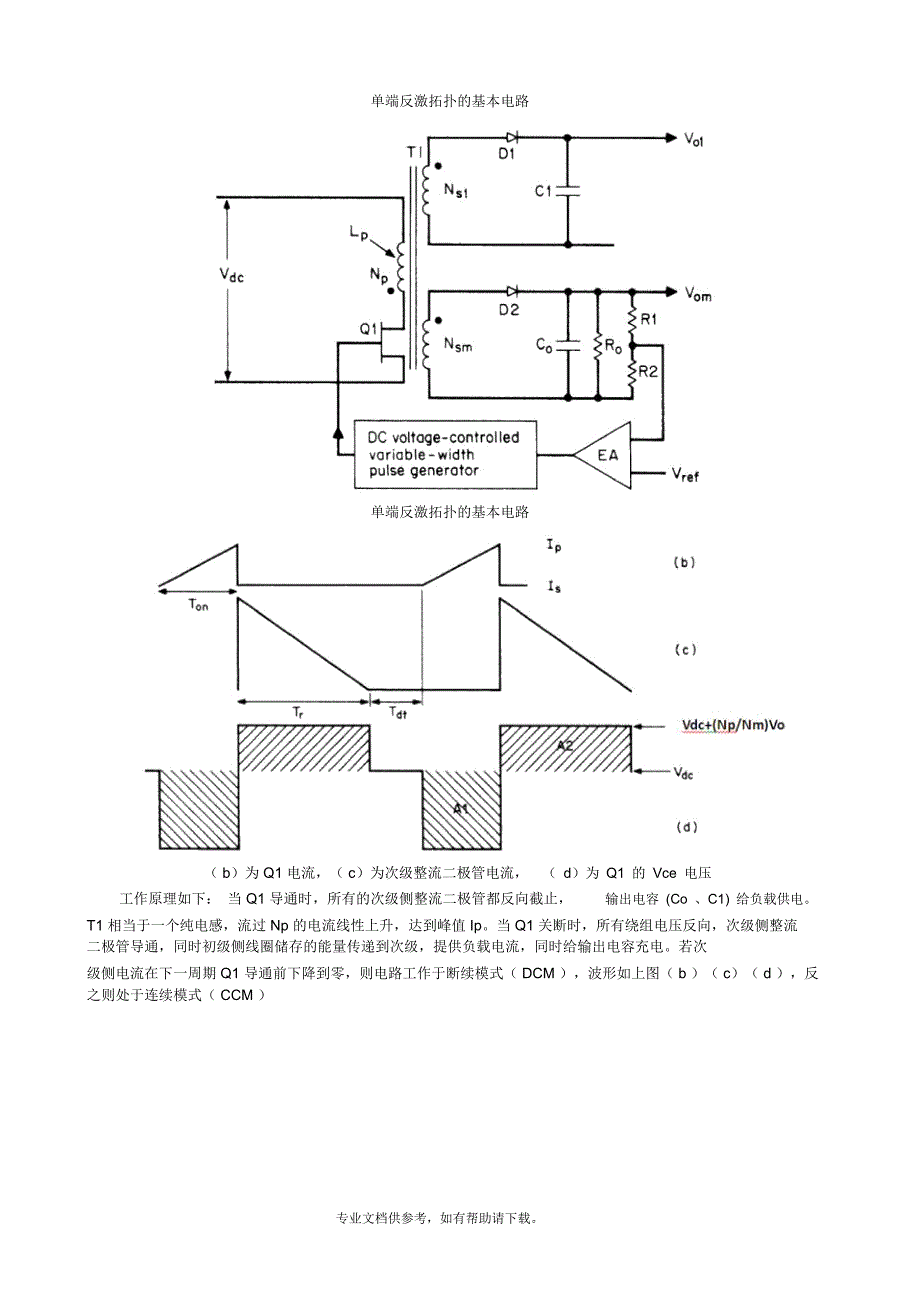 基于UC2844的单端反激电源原理及波形_第1页