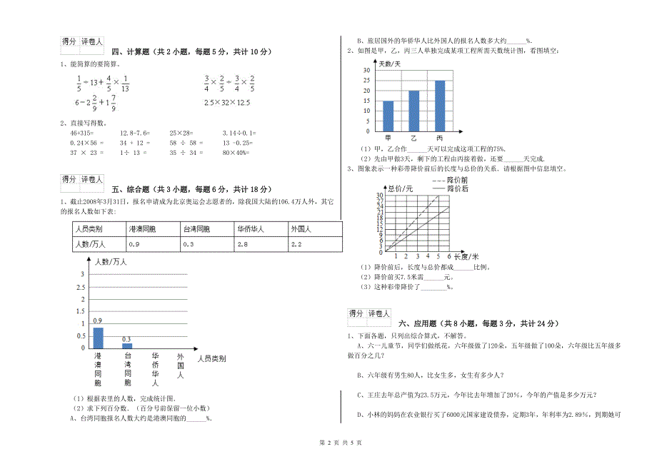 锡林郭勒盟重点小学小升初数学自我检测试题 附答案.doc_第2页