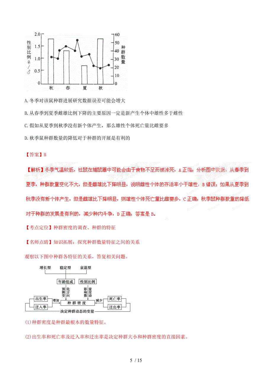 【完整版】河北省衡水中学2016届高三上学期第六次调研考试生物试题解析.doc_第5页