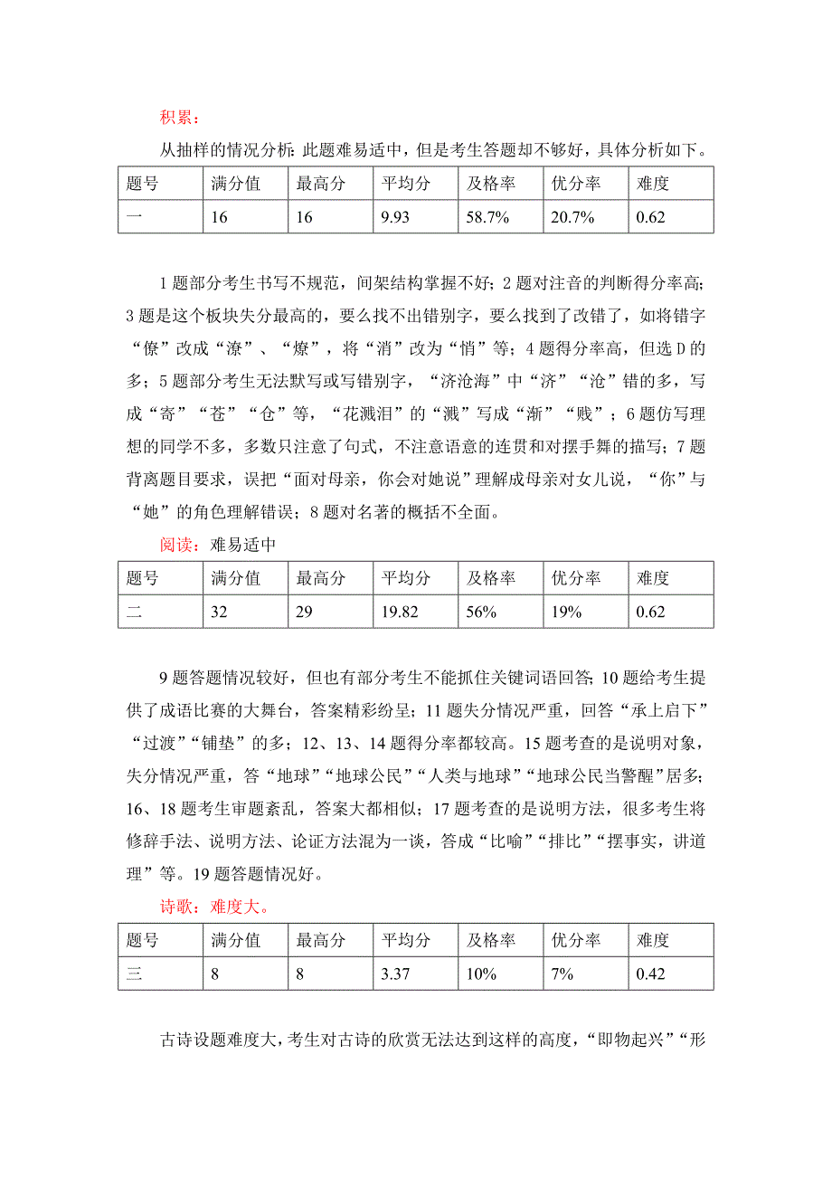 来凤县2007年中考语文质量分析.doc_第3页