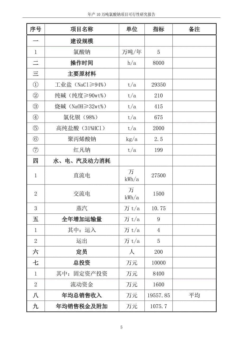 年产10万吨氯酸钠项目可行性研究报告.doc_第5页