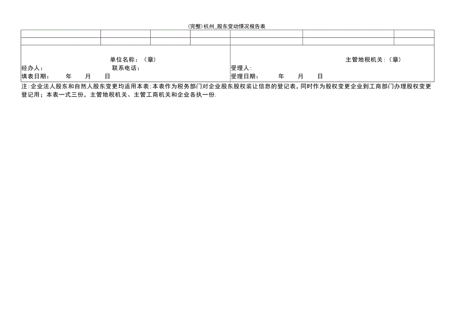 (最新整理)杭州_股东变动情况报告表_第3页