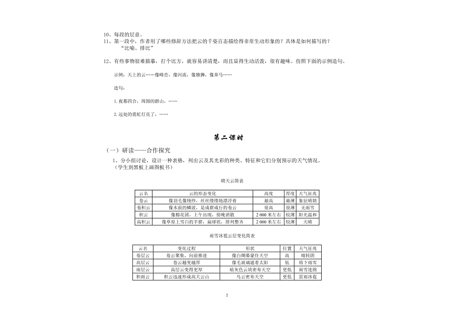 《看云识天气》教案.doc_第2页