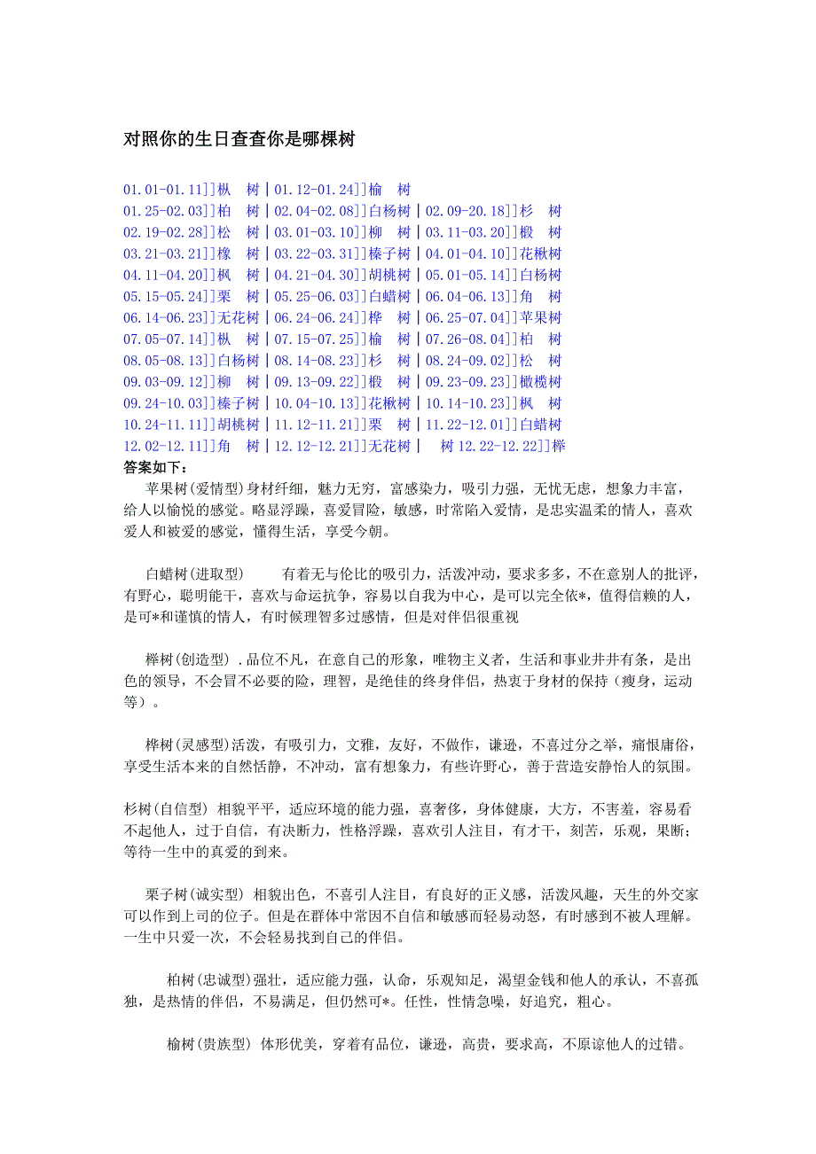 对照你的生日查查你是哪棵树.doc_第1页