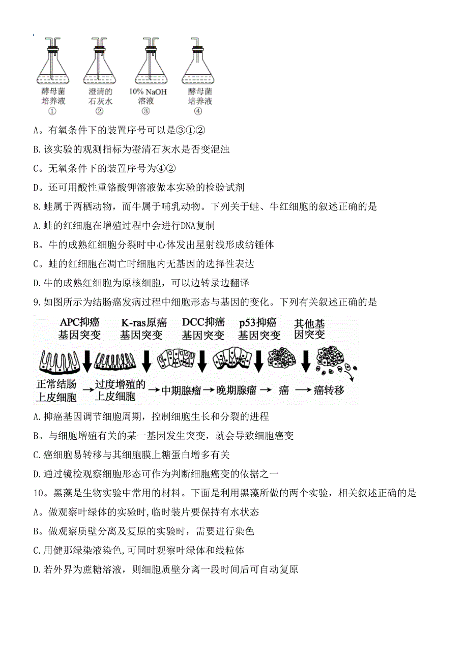 河南省顶级名校2020届高三生物上学期开学摸底考试试题(最新整理).docx_第3页