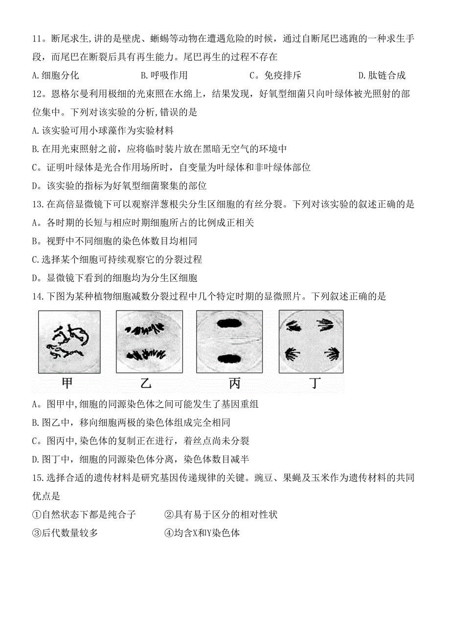 河南省顶级名校2020届高三生物上学期开学摸底考试试题(最新整理).docx_第4页