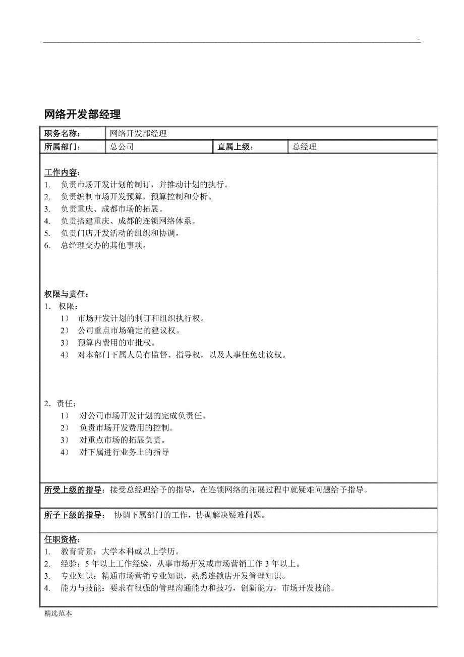 食品有限公司岗位职责说明书.doc_第5页