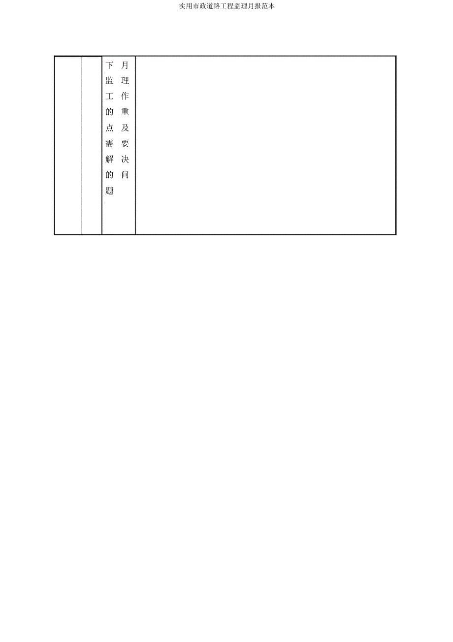 实用市政道路工程监理月报范本_第5页