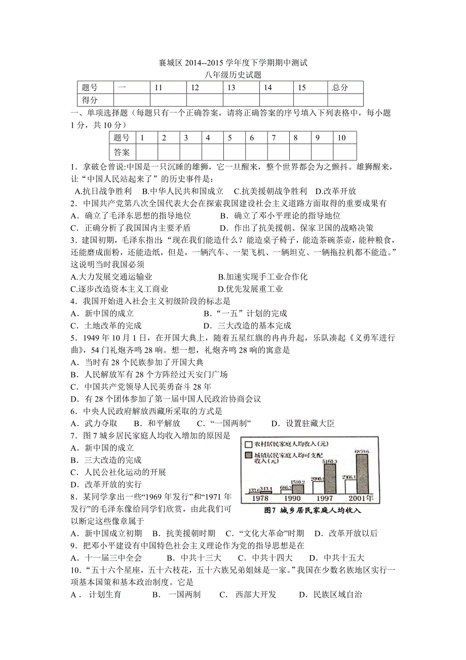 8年级历史期中（15年春）.doc_第1页