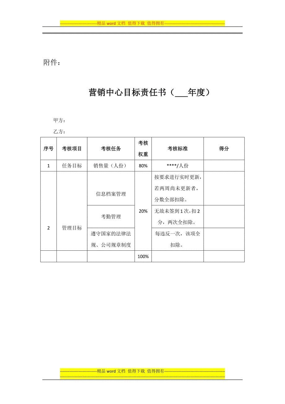 营销中心绩效考核办法-(试行)20130107.docx_第5页