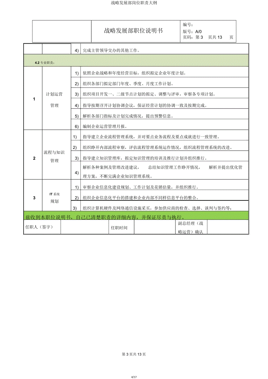 战略发展部岗位职责概要.doc_第4页