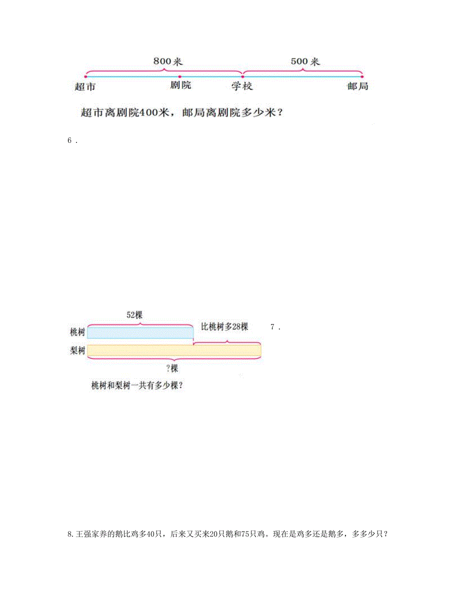 二年级数学下册第六单元应用题苏教版_第3页