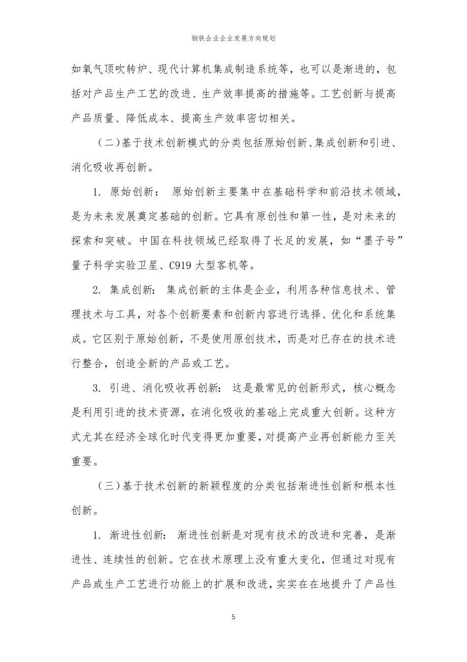 2023年钢铁企业企业发展方向规划_第5页