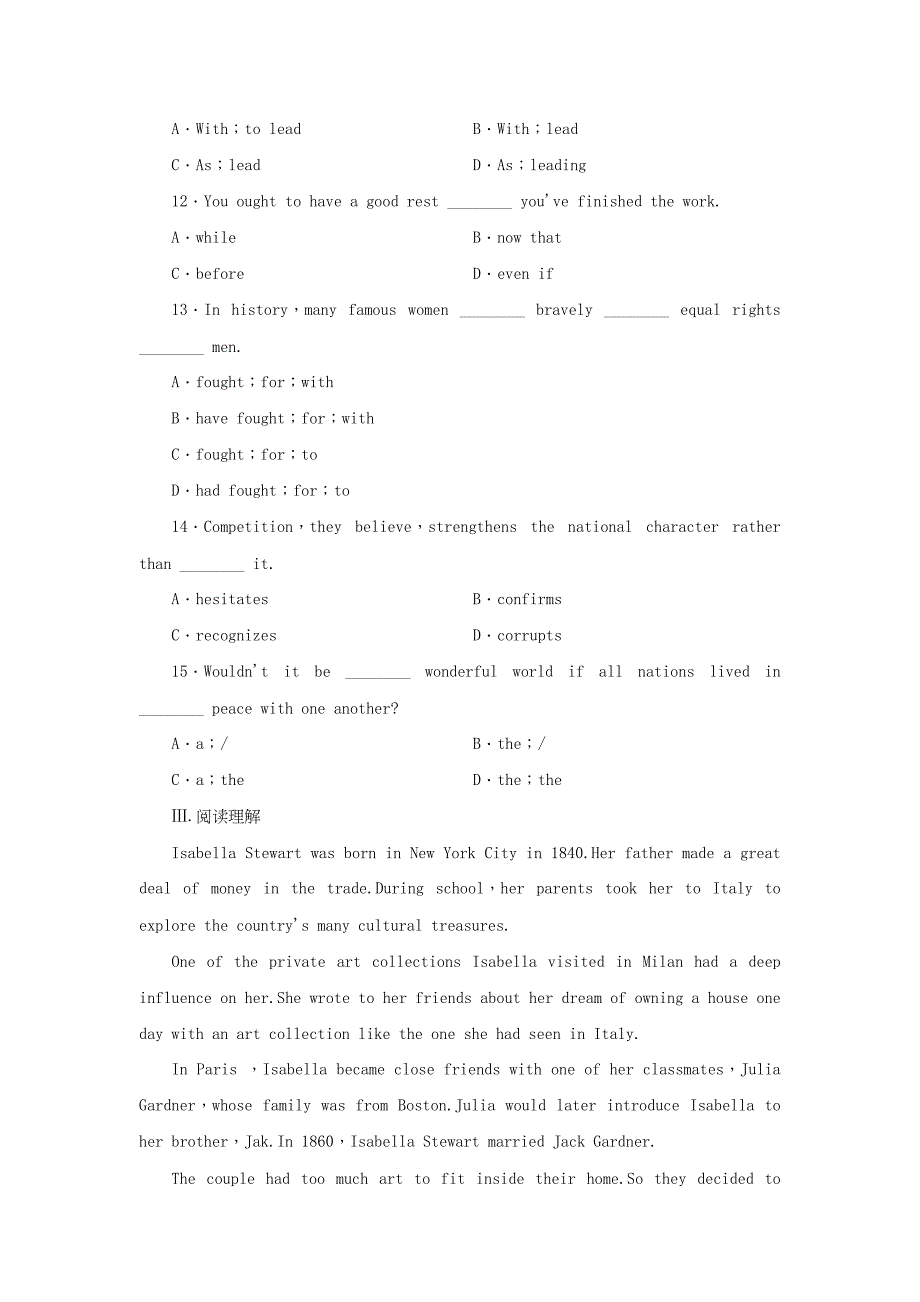 （通用卷）高中英语 Unit 3 Back to the past Task &amp; Project课时作业 牛津译林版必修3_第3页