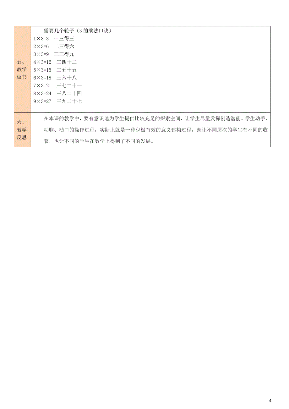 2023年二年级数学上册五2_5的乘法口诀第4课时需要几个轮子配套教案北师大版_第4页