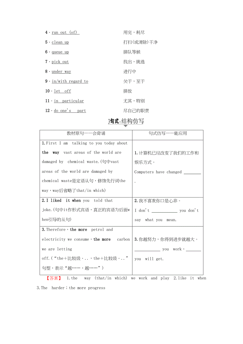 （通用版）高三英语一轮复习 第1部分 基础知识解读 Unit 2 The environment用书 牛津译林版必修5-牛津版高三必修5英语试题_第3页